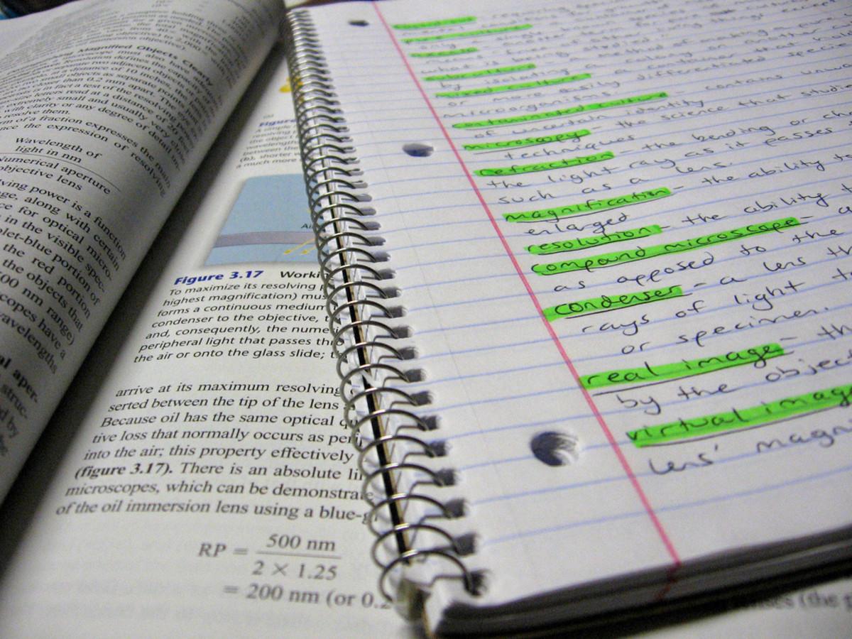 Handwritten study notes and revision materials